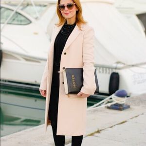 ZARA BLOGGER FAV LONG PALE PINK PEACOAT XS